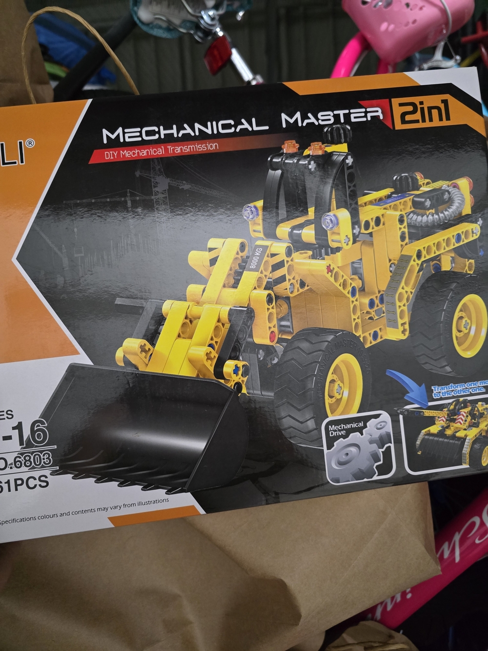 2-in-1 Yellow Kids Construction Toy